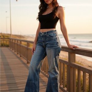 INC International Concepts Blue Flare Jeans